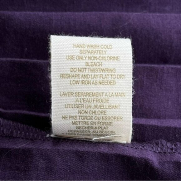 🔥 NWT Free People Cowl Neck Drop Waist Purple Black Plisse Hem Dress - Picture 10 of 12